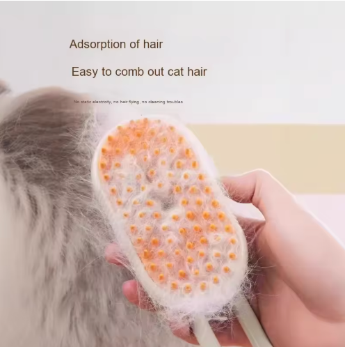 🐾 Premium 3-in-1 Pet Steam / Mist Grooming Brush (for Cats & Dogs)  Transform your pet grooming routine with the 3-in-1 Pet Steam Grooming Brush — a modern, gentler way to brush, detangle, and refresh your pet’s coat all in one tool.